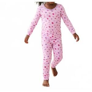 NEW ESME doodle long sleeve pajama set in pink